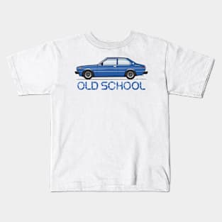 Blue Old School Kids T-Shirt